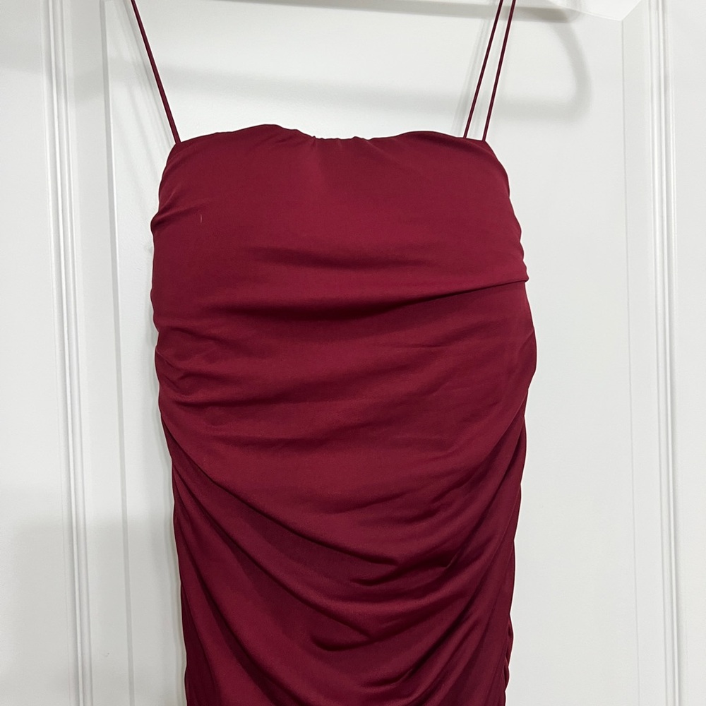 Elegant Burgundy Dress Oh Polly